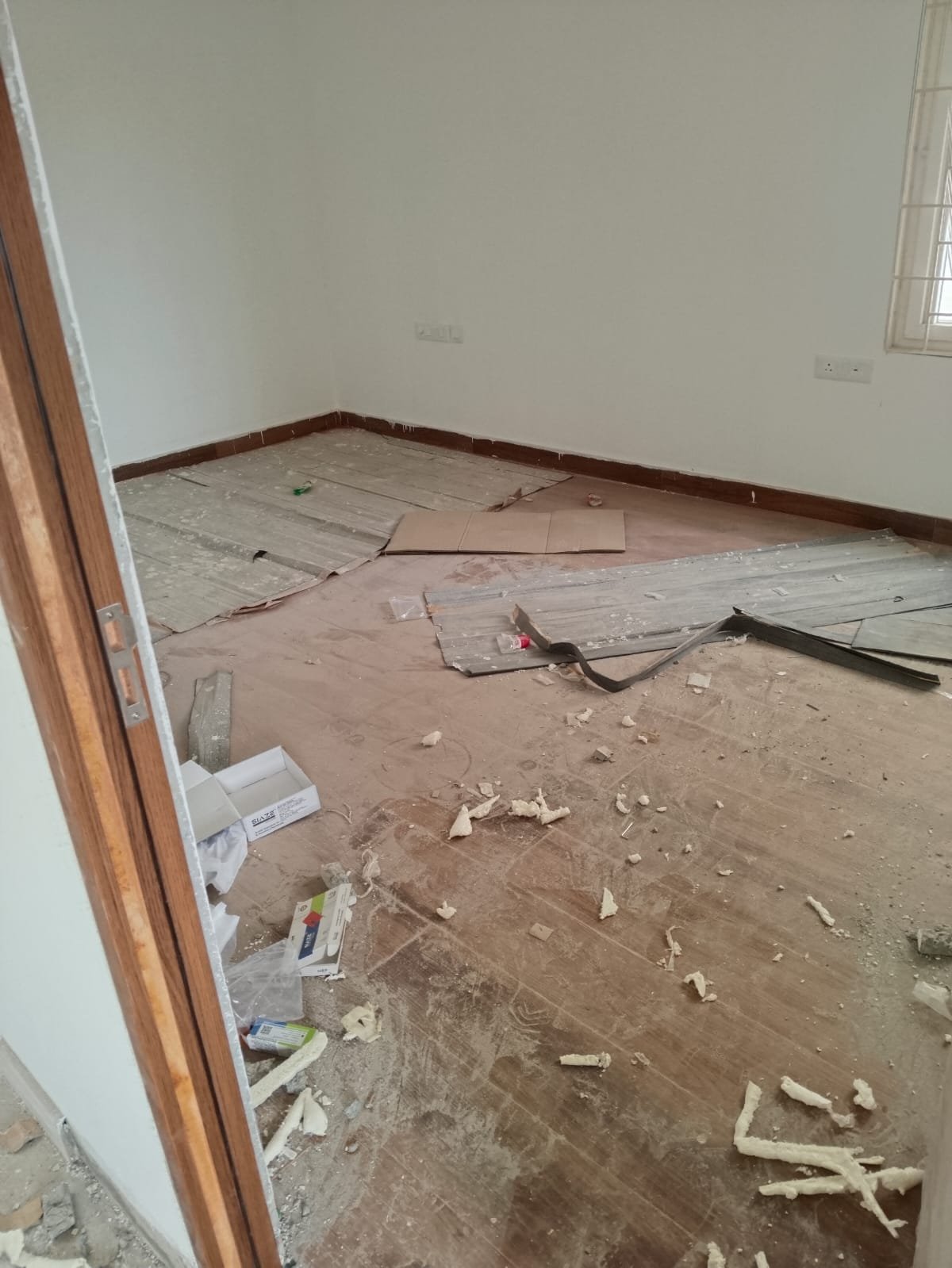 Space before professional cleaning